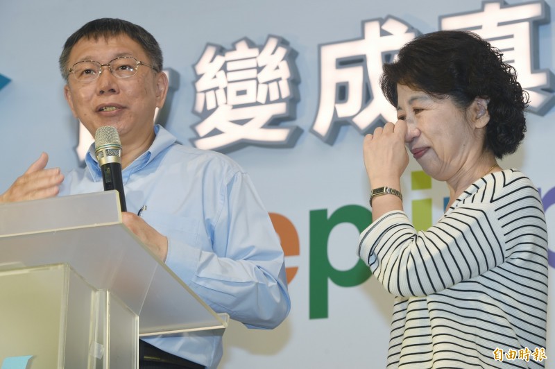 台北市長柯文哲（左）和夫人陳佩琪。（資料照，記者廖振輝攝）
