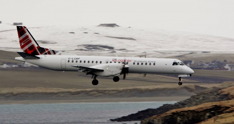 蘇格蘭洛根航空（Loganair）在奧克尼群島營運的航班，是全球最短的定期航線。（圖擷自Loganair臉書）
