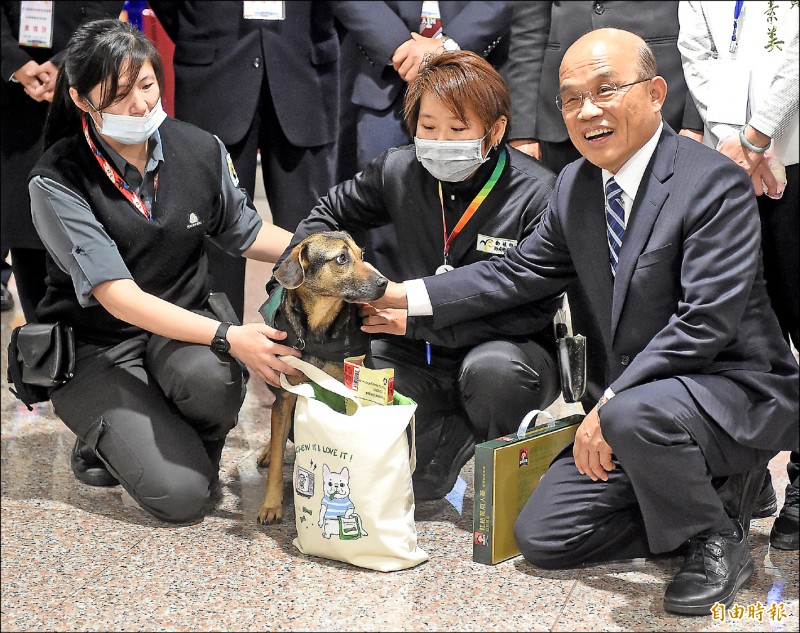 行政院長蘇貞（右）。（記者朱沛雄攝）