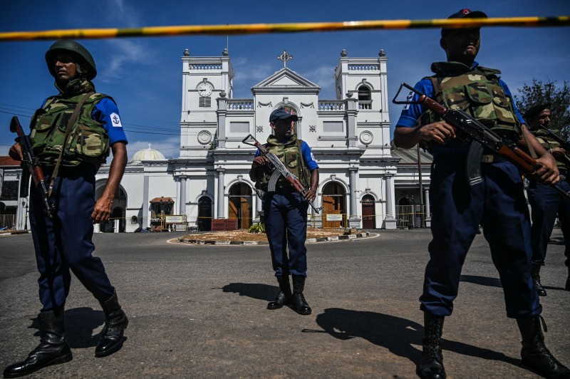 斯里蘭卡酒店與教堂連環爆炸造成290死500傷，美國國務院更警告，當地可能還會有更多的恐怖攻擊出現。（法新社）
