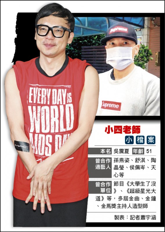 造型師「小四老師」染毒被送辦，圖為他出席公益活動畫面。 （記者陳薏云攝、資料照）