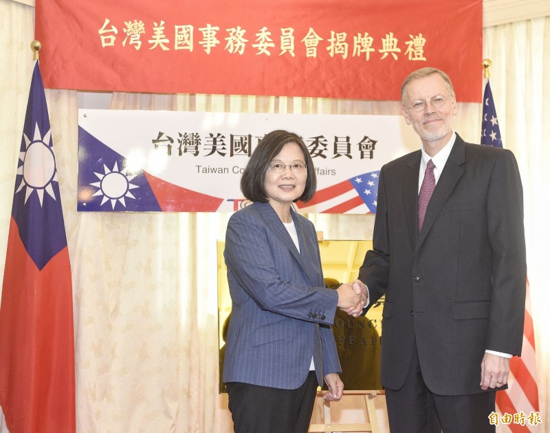 「北美事務協調委員會（簡稱北協）」正名為「台灣美國事務委員會（簡稱台美會）」，今天正式揭牌。（記者陳志曲攝）