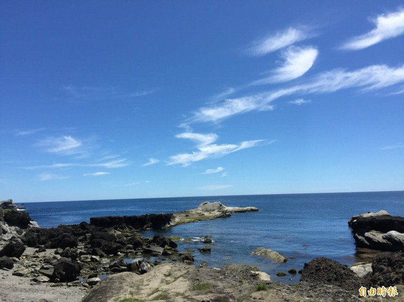 花蓮石梯坪海景超療育。（記者王峻祺攝）