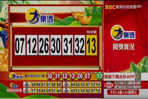 大樂透、49樂合彩開獎號碼。（圖擷取自東森財經新聞）