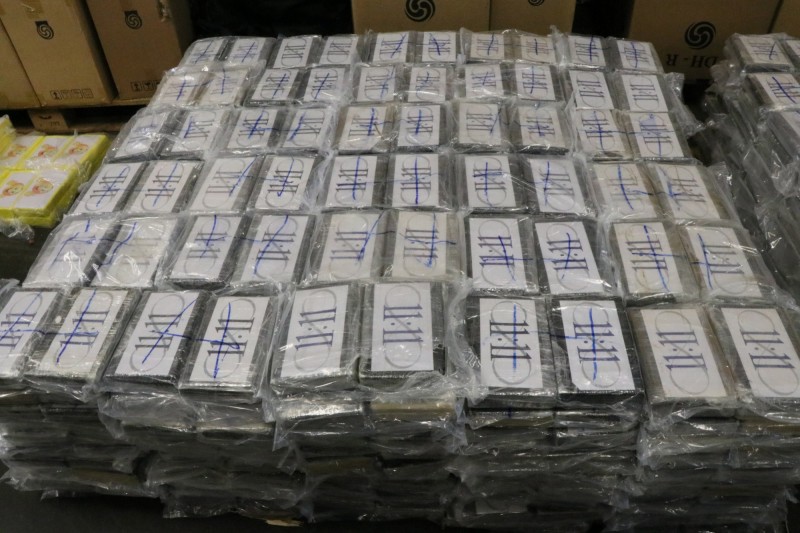 德國破獲該國有史以來最大的古柯鹼走私案，4.5噸重的毒品估計價格為10億歐元（約新台幣350億元）。（歐新社）