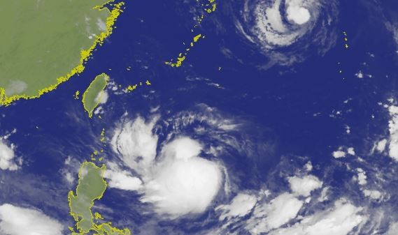 今年第9號颱風利奇馬持續增強中，未來幾天可能影響台灣。（圖擷取自中央氣象局）