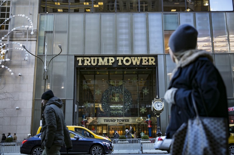 美國總統川普的川普大廈（Trump Tower）驚傳竊案。（彭博）