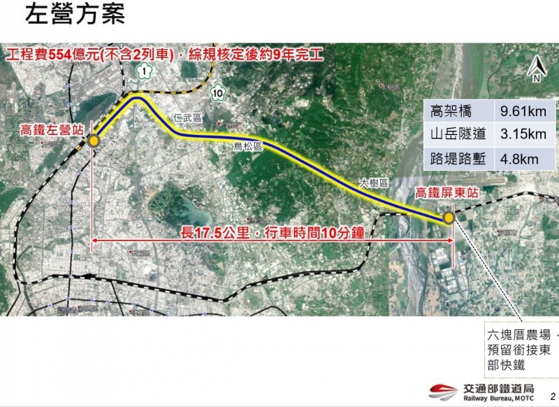 交通部今審高鐵南延，最終選定有條件左營案。（記者鄭瑋奇翻攝）