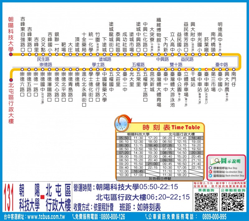 131路公車10月起將繞駛大里區益民路。（記者張菁雅翻攝）