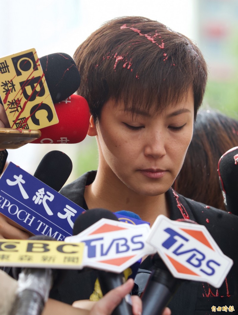 香港藝人何韻詩昨被潑漆。（資料照，記者塗建榮攝）