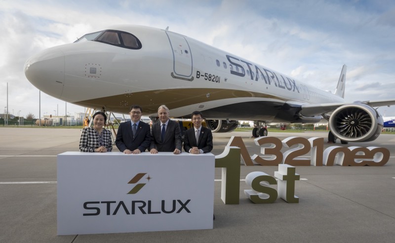 星宇航空首架飛機交機，今上午成功抵達台灣。（圖：星宇航空提供）