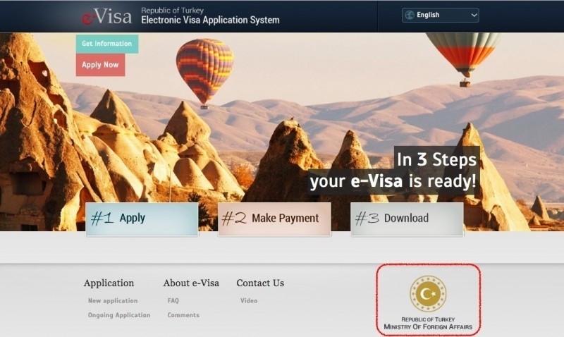 國人赴土耳其商旅，到土耳其政府公告的唯一官方網站，就可以申請免費的電子簽證。（翻攝自土耳其政府申辦電子簽證網頁）