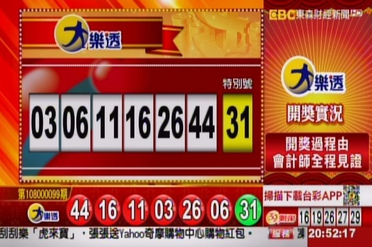 大樂透、49樂合彩開獎號碼。（圖擷取自東森財經新聞）