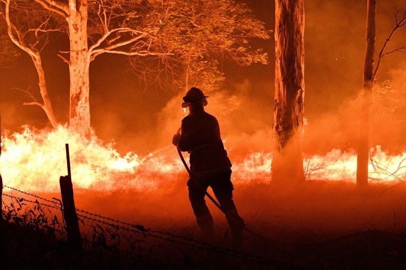 澳洲遭近年來最嚴重野火侵襲。（法新社資料照）