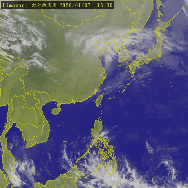 12日起新一波東北季風增強，這波水氣較多，預估玉山、合歡山等3000公尺以上高山有機會飄雪。（圖由中央氣象局提供）