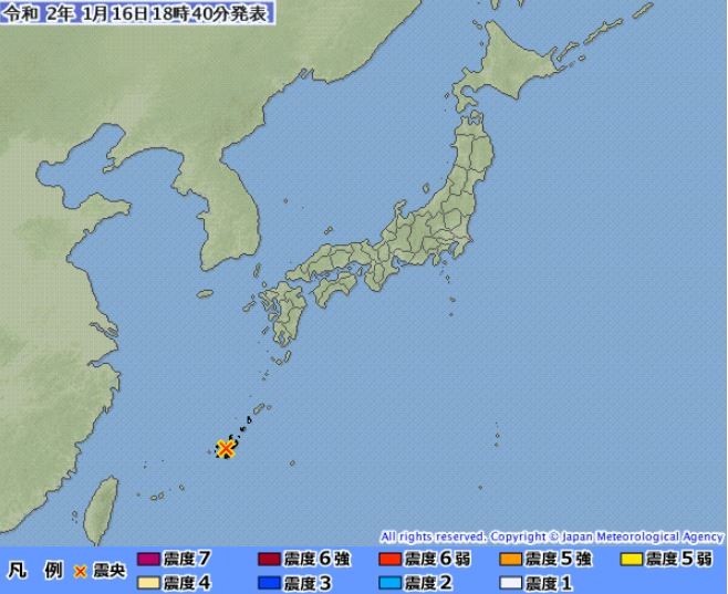 日本今（16）日下午連續發生兩起地震，規模分別為3.9、4.2，根據日本氣象廳，當局並無發布海嘯警報。（擷取自日本氣象廳）