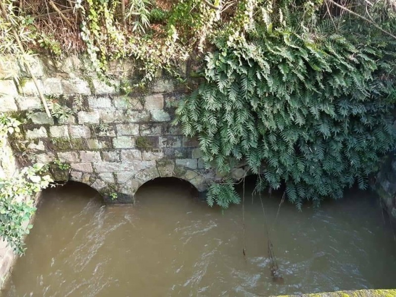 苑裡上館古圳水門獲指定古蹟。（記者蔡政珉翻攝）