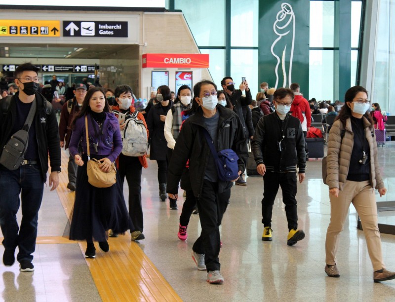 義大利昨禁止台灣、香港、澳門、中國航班降落，導致台灣旅客行程受到影響。（歐新社）