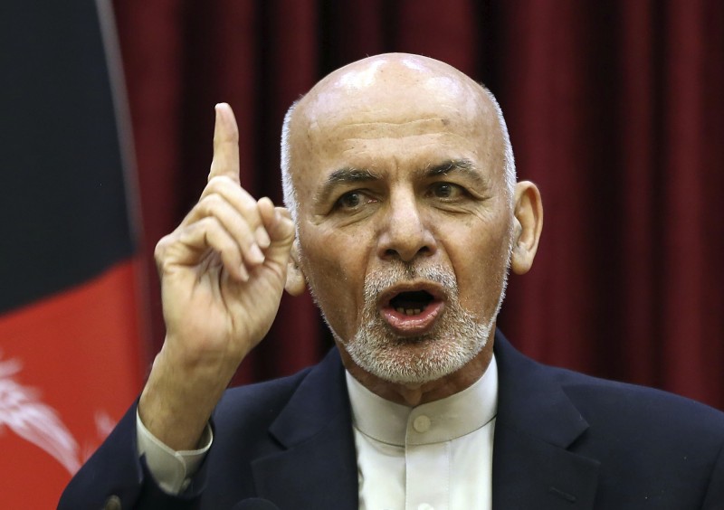 阿富汗總統甘尼反對釋放5000名神學士俘虜。（美聯社）