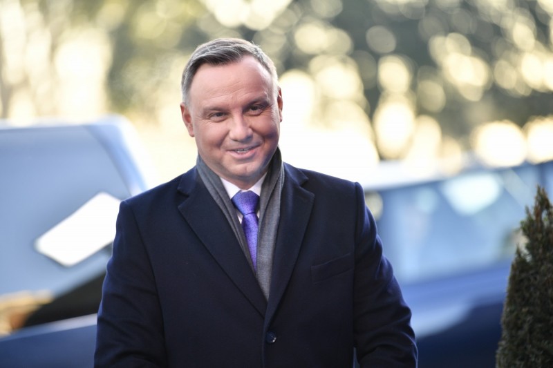 波蘭總統杜達（Andrzej Duda）為防範疫情，宣布取消自己所有總統大選相關競選活動。（歐新社）