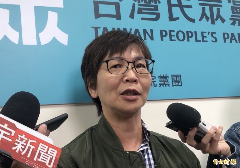 民眾黨立委蔡壁如在黨政協調會報後再度受訪，強調不可能和王浩宇結盟。（記者陳昀攝）