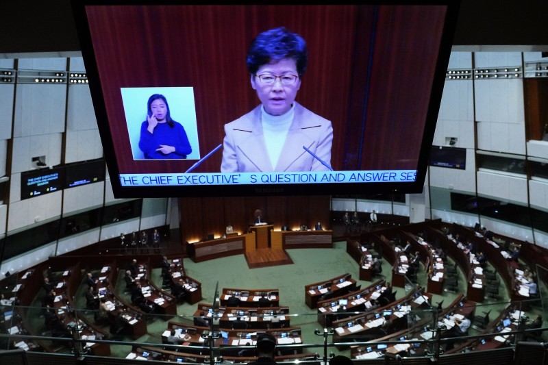 香港特首林鄭月娥。（美聯社）