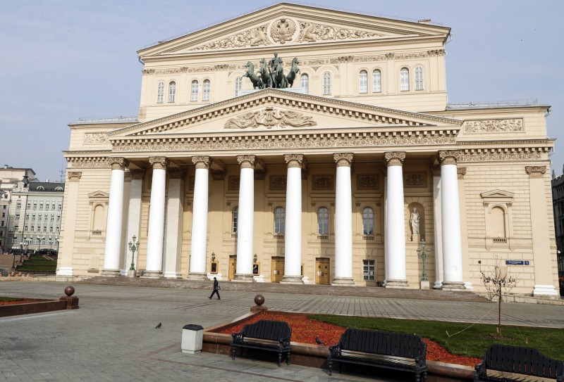 知名的莫斯科大劇院（Bolshoi Theatre）34名員工染疫。（歐新社）