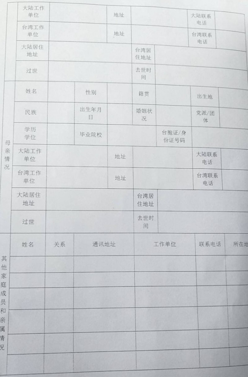 中國對台普查表格曝光！政黨傾向、入黨時間在列- 政治- 自由時報電子報