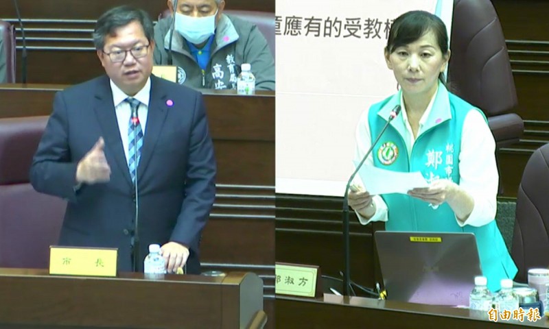 台北、台中有啟明學校，桃園連「視障生專班」都無，市議員鄭淑方要求市府改進。（記者謝武雄攝）