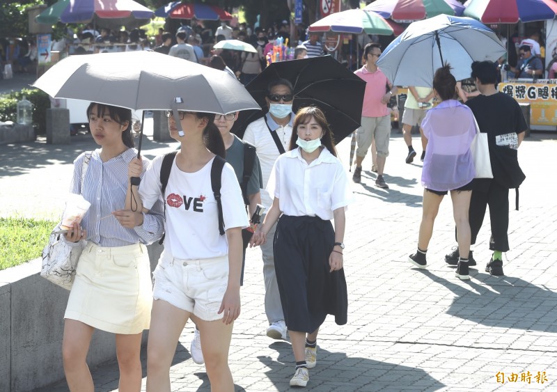 明天（3日）天氣與今天相似，全台各地天氣炎熱，高溫普遍上看33度。（資料照）