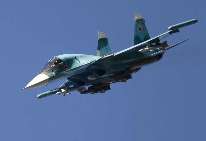 俄軍訂購20架Su-34轟炸機。（歐新社）