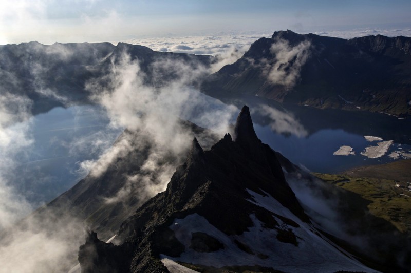 中國中科院指出，長白山與5大連池火山區的形成有一定的關聯性。圖為長白山。（美聯社）