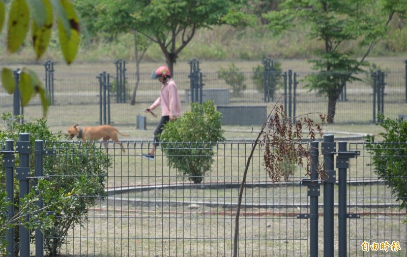 屏東縣政府將擴充高屏大橋下寵物公園規模及設施。（記者李立法攝）