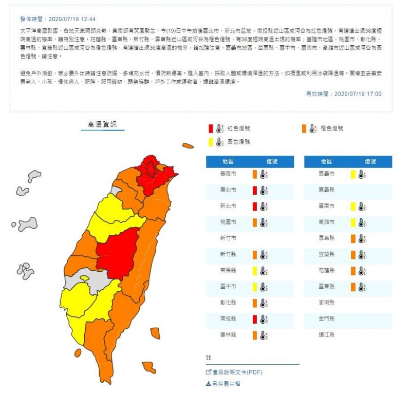 南投39 3度 17縣市高溫特報雙北亮紅燈 生活 自由時報電子報