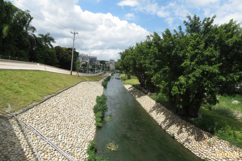 旱溪排水從國光橋至日新橋，三河局即將完成整治。（記者蘇金鳳攝）