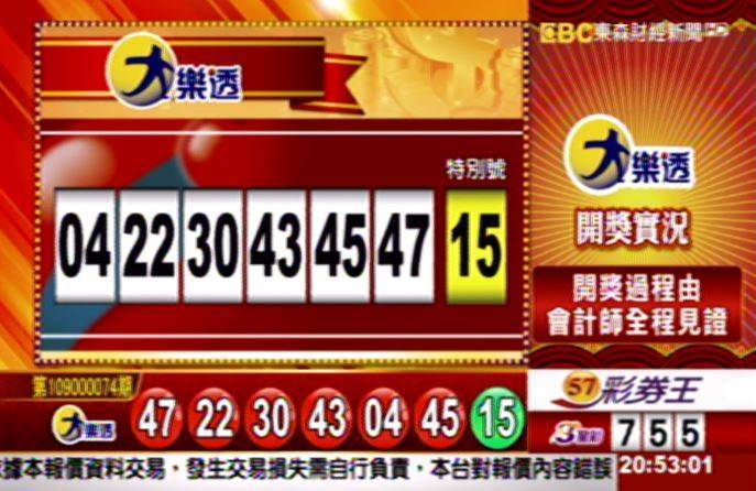 大樂透、49樂合彩開獎號碼。（圖擷取自東森財經新聞）