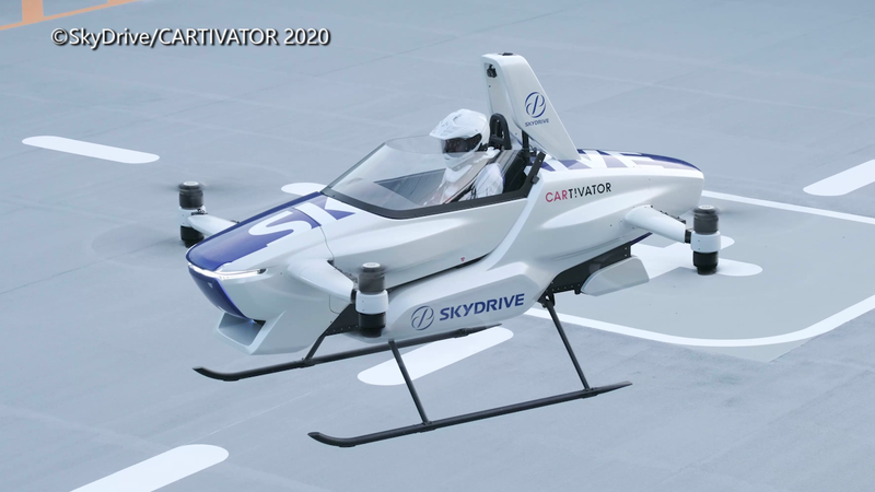 「SkyDrive」日前展現飛行汽車試飛狀況。（圖片由©SkyDrive/CARTIVATOR 2020 授權提供使用）