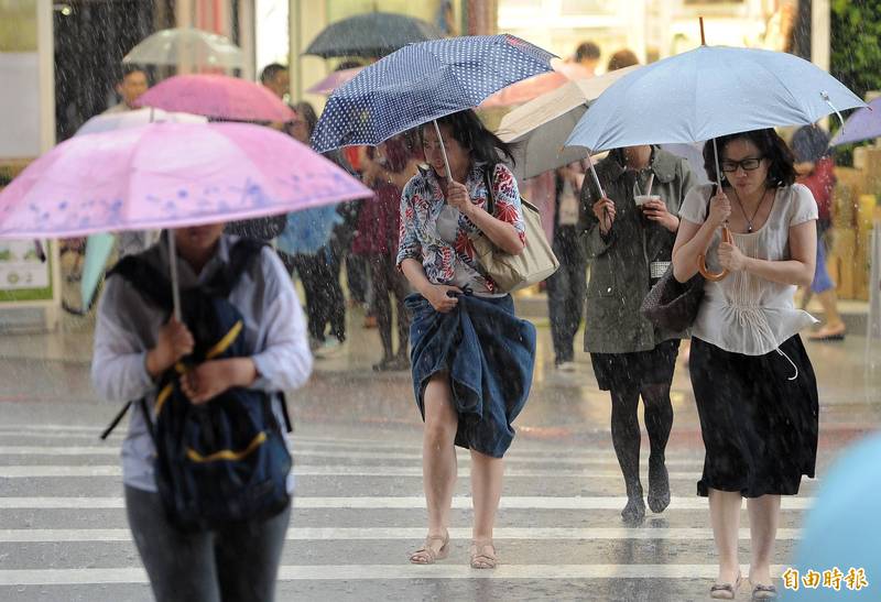 全台各地週四起有雨，局部地區將出現較大雨勢。（資料照）