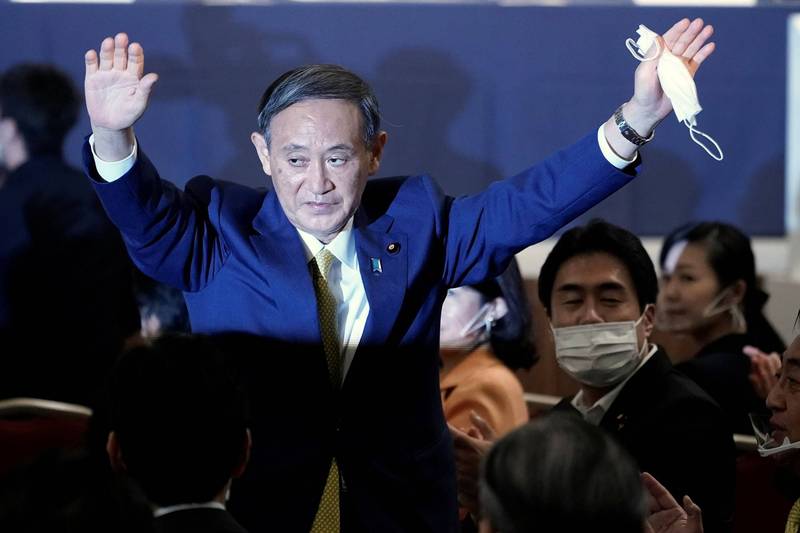 囊括7成選票 菅義偉當選自民黨總裁