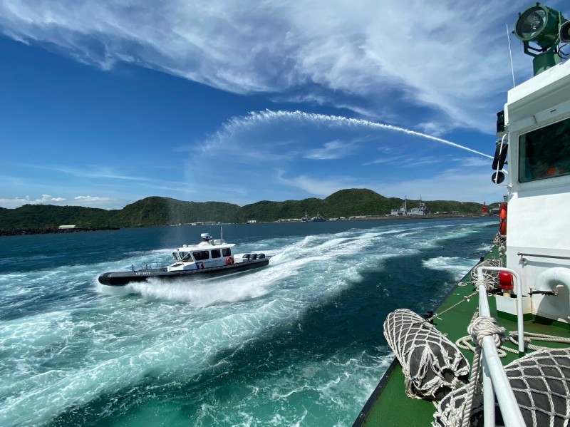 海巡署CP-1027沿岸多功能艇，今天進駐蘇澳海巡隊。（記者江志雄翻攝）