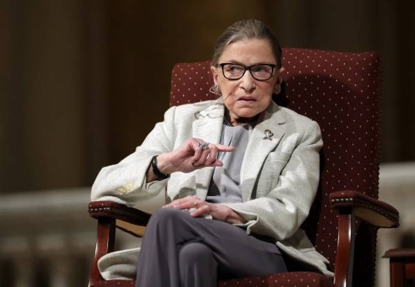 美國自由派大法官金斯伯格（Ruth Bader Ginsburg），在18日晚間病逝，享壽87歲。（美聯社）