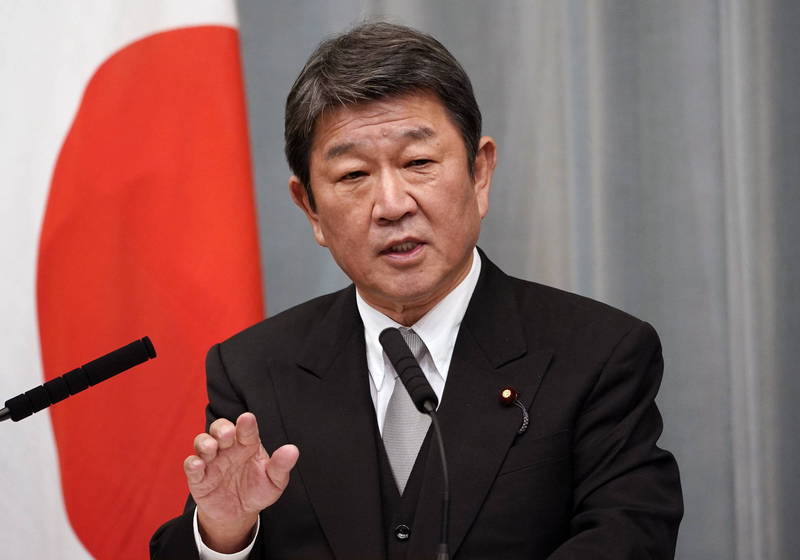日本外務大臣茂木敏充（見圖）表示，此次外長級會議是日本爆發武漢肺炎疫情以來，首次舉行的部長級國際會議，讓四個國家的外長面對面即時的交流意見。（歐新社）