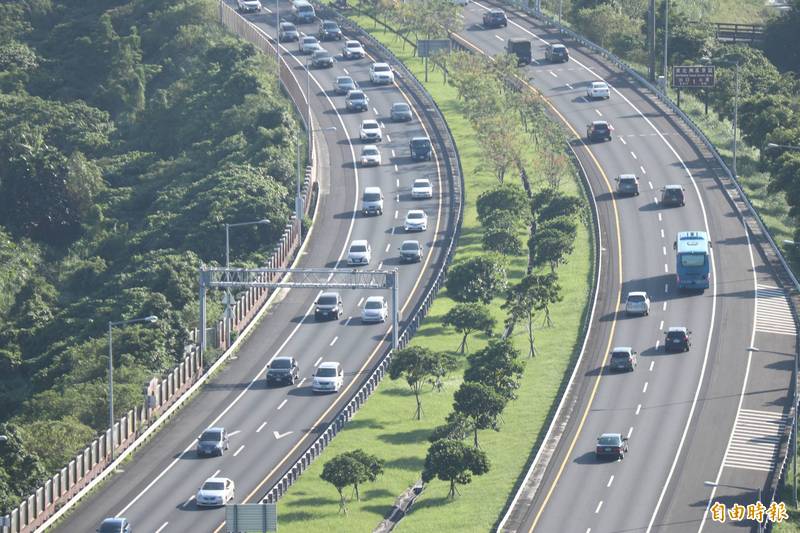 國道5號車況示意圖。（資料照）