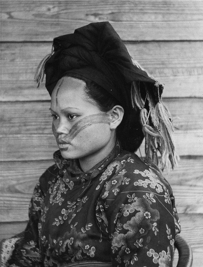 This 1900 photo by Japanese anthropologist Ryuzo Torii shows an Atayal woman with facial tattoos.
Photo courtesy of Wikimedia Commons This 1900 photo by Japanese anthropologist Ryuzo Torii shows an Atayal woman with facial tattoos.
Photo courtesy of Wikimedia Commons