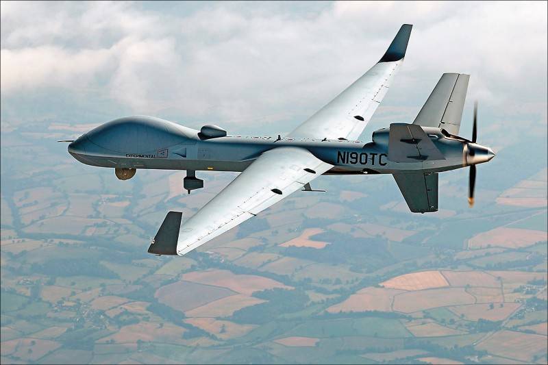圖為美商通用原子航空系統公司（GA-ASI）產製的MQ-9機大型無人飛行載具。（資料照：取自GA-ASI官網）