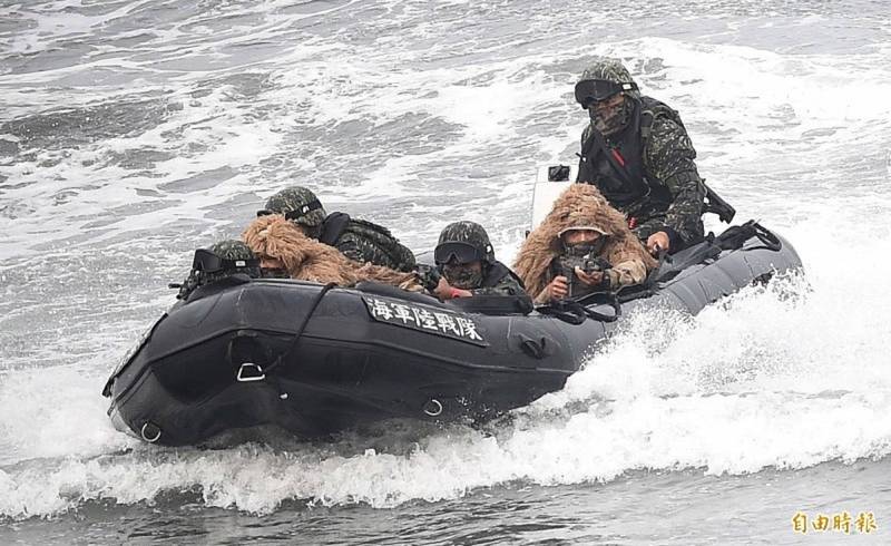 台美軍事交流繼續中。圖為台灣海軍陸戰隊操演一幕。（資料照）