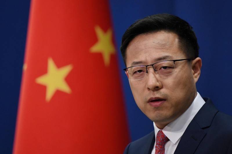 中國外交部發言人趙立堅（見圖）再度不滿表示，「任何損害中國核心利益、干涉中國內政的行徑都會遭到中方堅決回擊」。（法新社資料照）