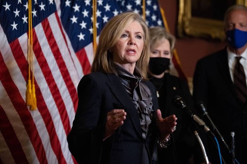 美國共和黨籍田納西州參議員布萊克本（Marsha Blackburn）。（法新社資料照）