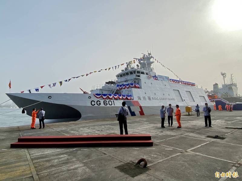 海巡署安平艦今天交船。(記者洪臣宏攝) 海巡署安平艦今天交船。(記者洪臣宏攝)