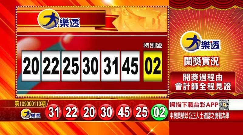 大樂透、49樂合彩開獎號碼。（圖擷取自57彩券王）